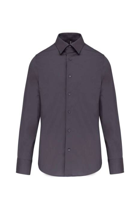 MEN`S FITTED LONG-SLEEVED NON-IRON SHIRT - Zinc, #353735<br><small>UT-ka522zi-s</small>