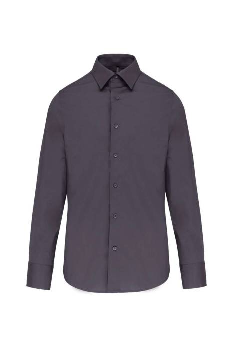 MEN`S FITTED LONG-SLEEVED NON-IRON SHIRT - Zinc, #353735<br><small>UT-ka522zi-xs</small>