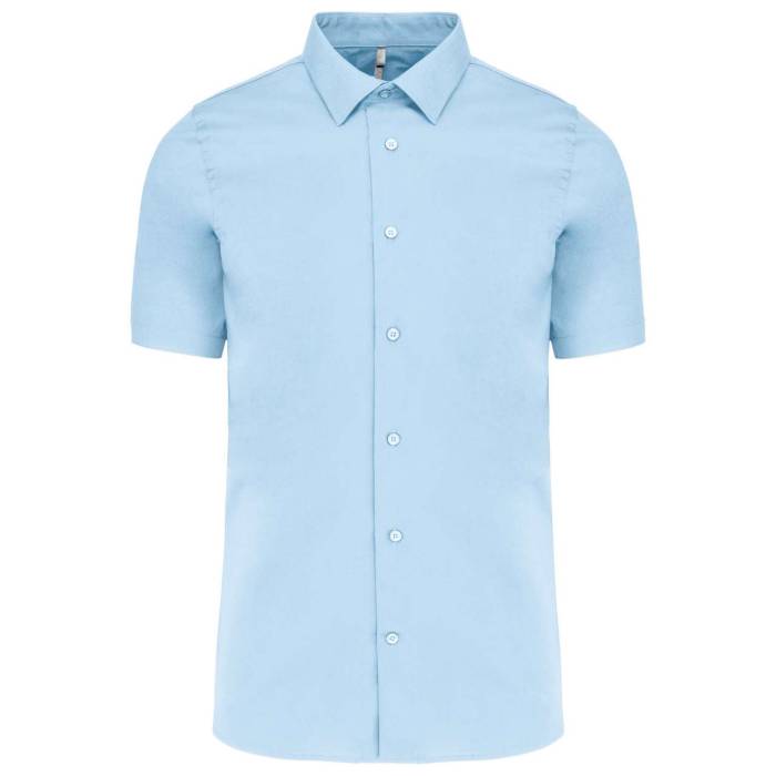 SHORT-SLEEVED COTTON/ELASTANE SHIRT - Light Blue, #B7D1E3<br><small>UT-ka531lb-2xl</small>