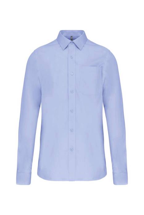 MEN'S LONG-SLEEVED COTTON POPLIN SHIRT