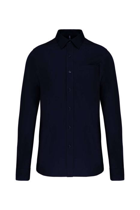 MEN`S LONG-SLEEVED COTTON POPLIN SHIRT - Navy, #021E2F<br><small>UT-ka541nv-2xl</small>