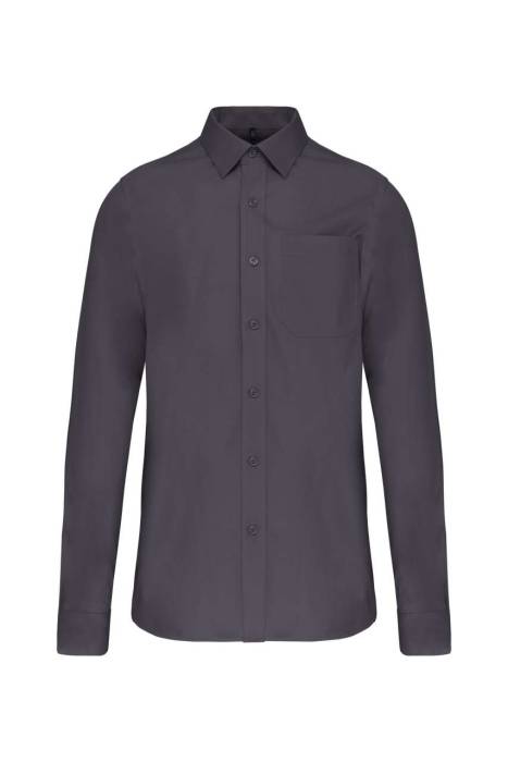 MEN'S LONG-SLEEVED COTTON POPLIN SHIRT