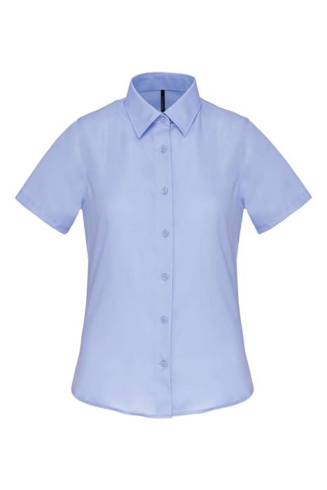 LADIES` SHORT-SLEEVED COTTON POPLIN SHIRT - Bright Sky, #B2C8E7<br><small>UT-ka544bs-m</small>