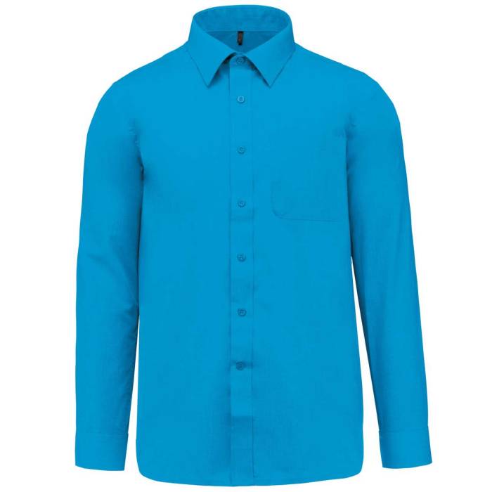 JOFREY > LONG-SLEEVED SHIRT - Bright Turquoise, #00AED8<br><small>UT-ka545btu-l</small>
