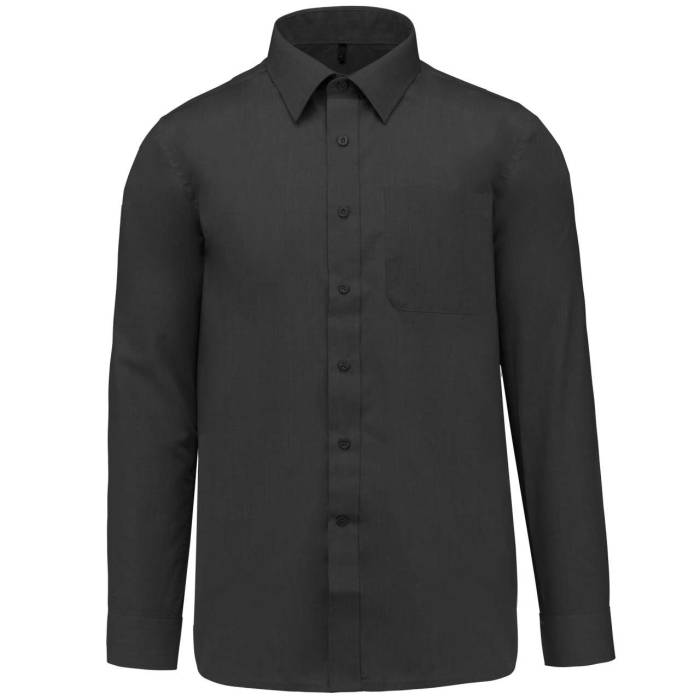 JOFREY > LONG-SLEEVED SHIRT - Zinc, #353735<br><small>UT-ka545zi-3xl</small>