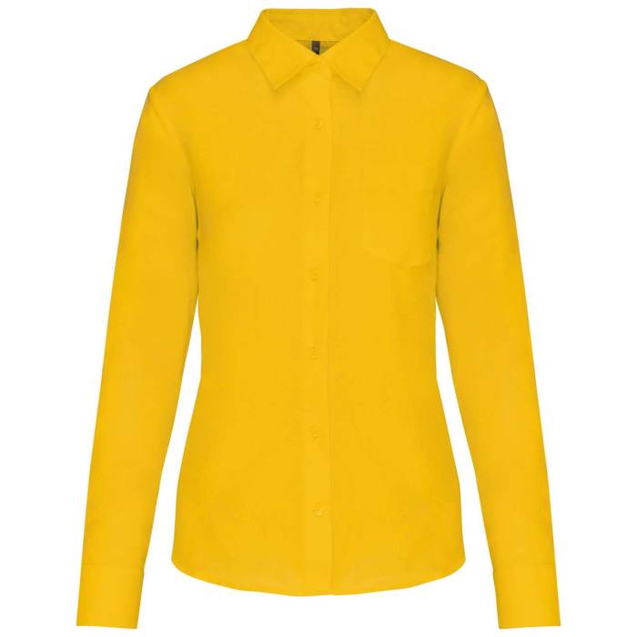 JESSICA > LADIES` LONG-SLEEVED SHIRT - Yellow, #FFCB4F<br><small>UT-ka549ye-2xl</small>