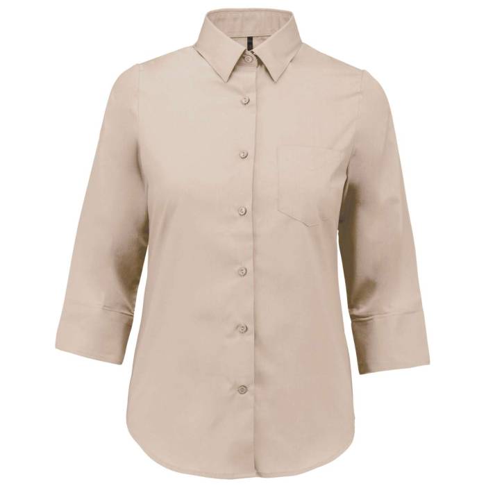 LADIES` 3/4 SLEEVED SHIRT - Angora, #CEBAA8<br><small>UT-ka558ago-s</small>