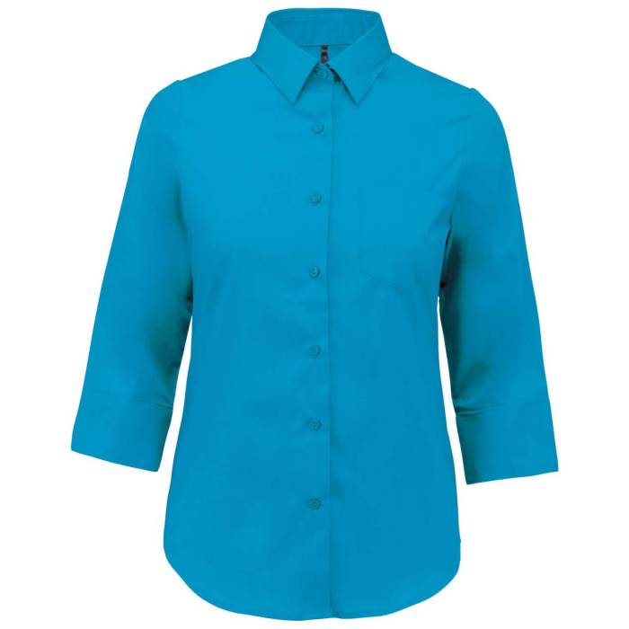 LADIES` 3/4 SLEEVED SHIRT - Bright Turquoise, #00AED8<br><small>UT-ka558btu-m</small>