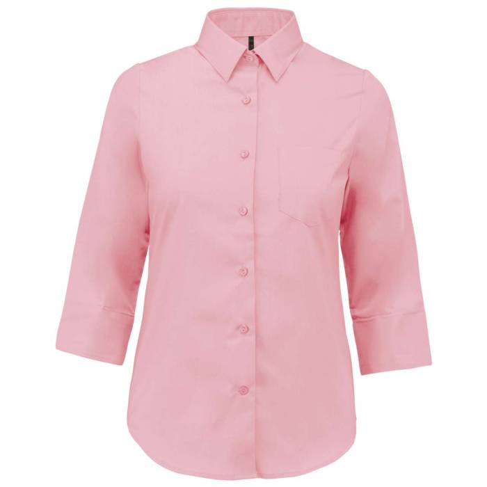 LADIES` 3/4 SLEEVED SHIRT - Pale Pink, #F2DBDF<br><small>UT-ka558pp-3xl</small>