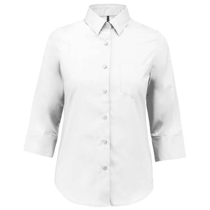 LADIES` 3/4 SLEEVED SHIRT - White, #FFFFFF<br><small>UT-ka558wh-4xl</small>