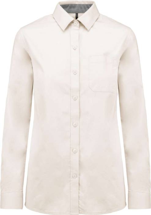 LADIES’ NEVADA LONG SLEEVE COTTON SHIRT - Angora, #CEBAA8<br><small>UT-ka585ago-2xl</small>