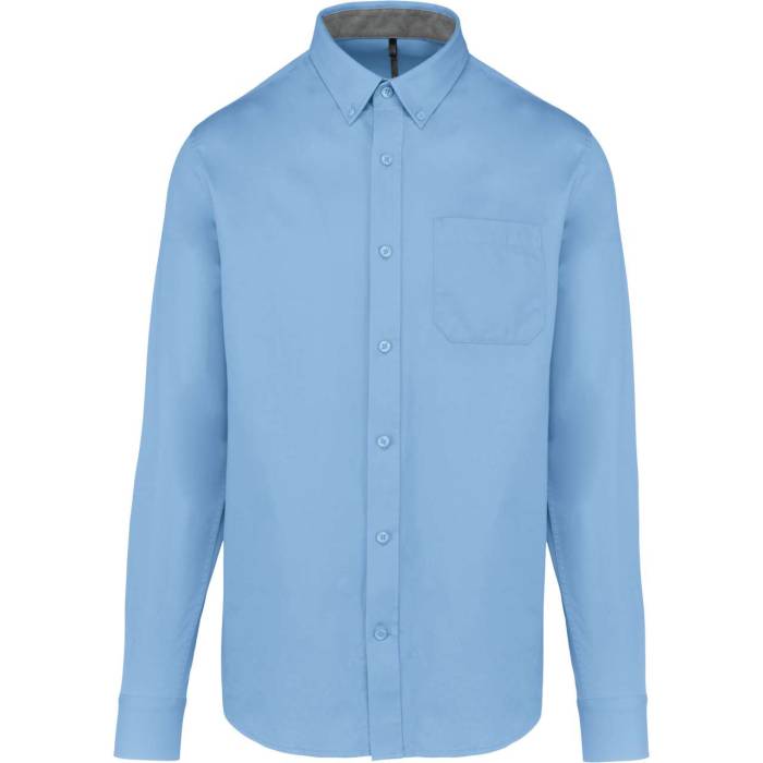 MEN`S NEVADA LONG SLEEVE COTTON SHIRT - Sky Blue, #8CBAE5<br><small>UT-ka586sb-2xl</small>