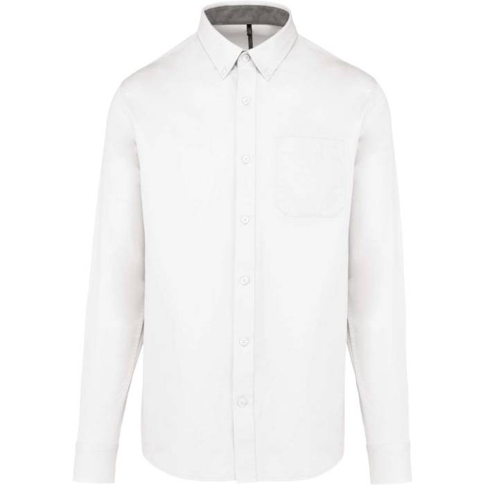 MEN`S NEVADA LONG SLEEVE COTTON SHIRT - White, #FFFFFF<br><small>UT-ka586wh-m</small>