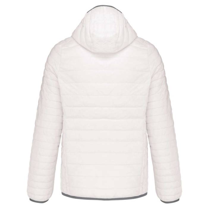 MEN`S LIGHTWEIGHT HOODED PADDED JACKET - White, #FFFFFF<br><small>UT-ka6110wh-2xl</small>