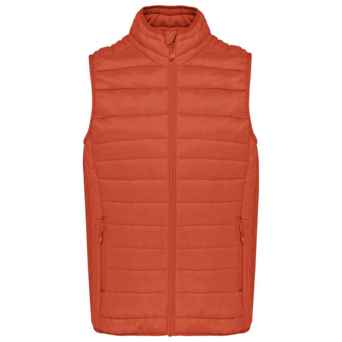 MEN’S LIGHTWEIGHT SLEEVELESS FAKE DOWN JACKET - Burnt Ochre, #BC6938<br><small>UT-ka6113boc-2xl</small>