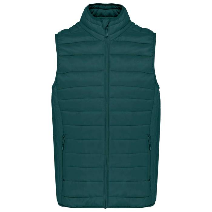 MEN’S LIGHTWEIGHT SLEEVELESS FAKE DOWN JACKET - Mineral Green, #274B5F<br><small>UT-ka6113mngrn-2xl</small>