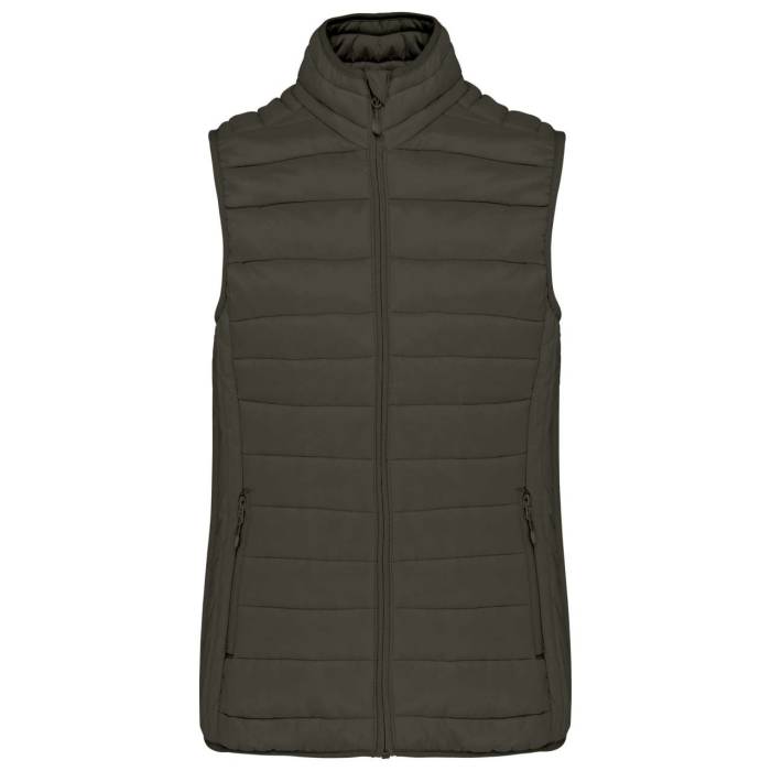 LADIES` LIGHTWEIGHT SLEEVELESS FAKE DOWN JACKET - Forest Green, #1F362A<br><small>UT-ka6114fo-2xl</small>