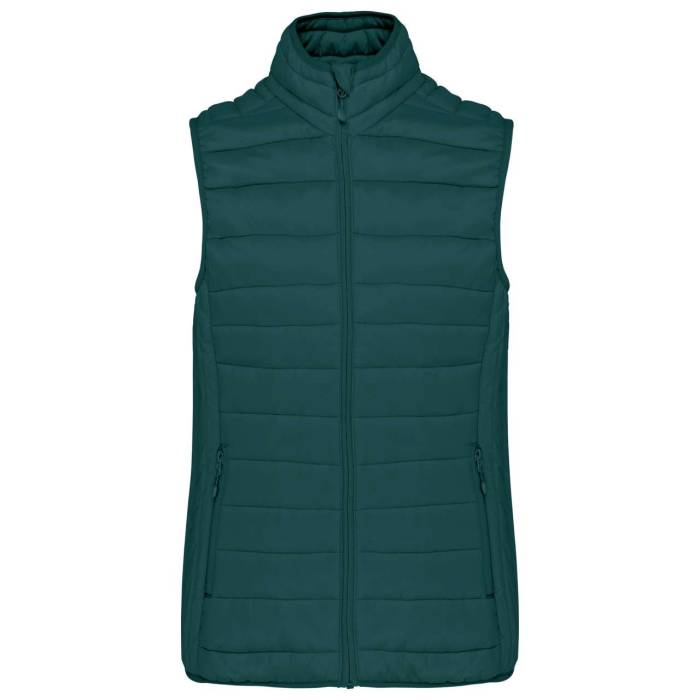 LADIES` LIGHTWEIGHT SLEEVELESS FAKE DOWN JACKET - Mineral Green, #274B5F<br><small>UT-ka6114mngrn-2xl</small>