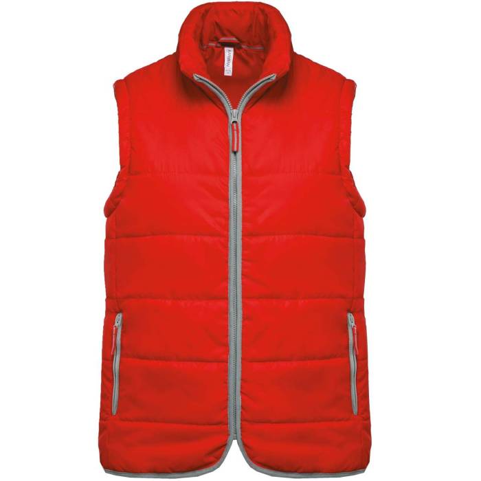 QUILTED BODYWARMER - Red, #DA0043<br><small>UT-ka6116re-3xl</small>