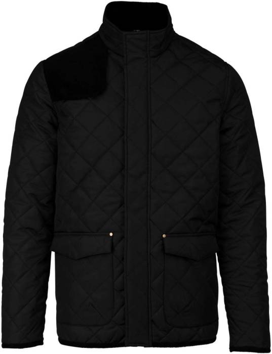 MEN`S QUILTED JACKET - Black/Black, #000000/#000000<br><small>UT-ka6126bl/bl-m</small>