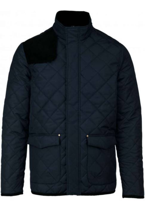 MEN`S QUILTED JACKET - Navy/Black, #021E2F/#000000<br><small>UT-ka6126nv/bl-2xl</small>
