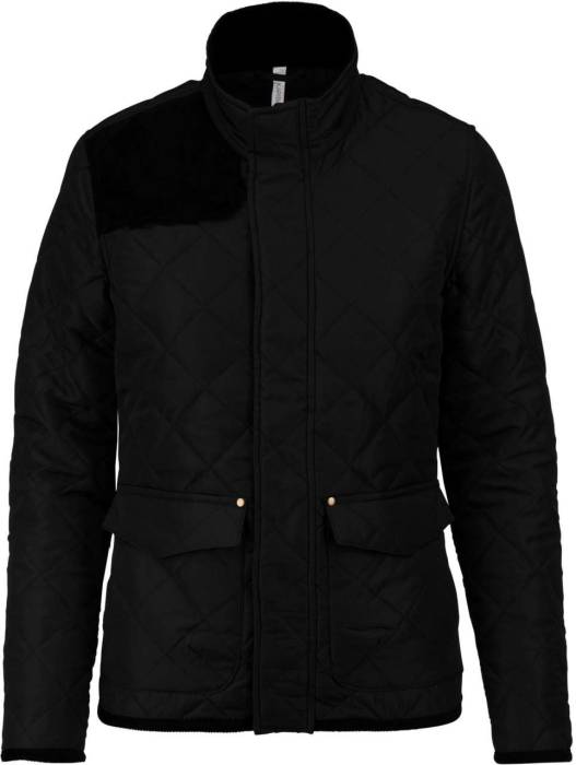 LADIES’ QUILTED JACKET - Black/Black, #000000/#000000<br><small>UT-ka6127bl/bl-2xl</small>