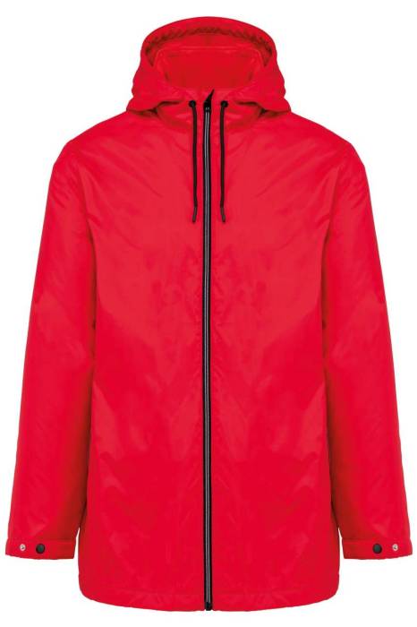 UNISEX HOODED JACKET WITH MICRO-POLARFLEECE LINING - Red, #DA0043<br><small>UT-ka6153re-l</small>