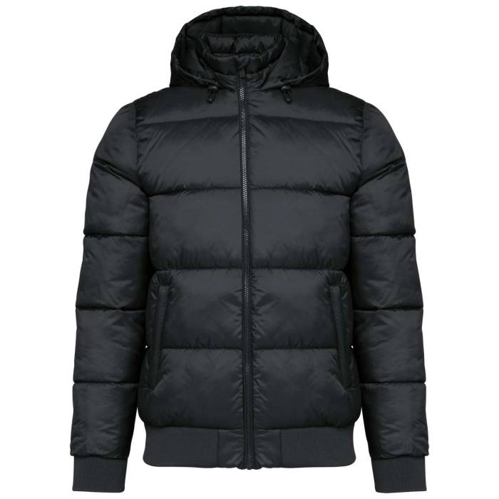 UNISEX RECYCLED RIPSTOP JACKET WITH HOOD - Black, #000000<br><small>UT-ka6166bl-2xl</small>