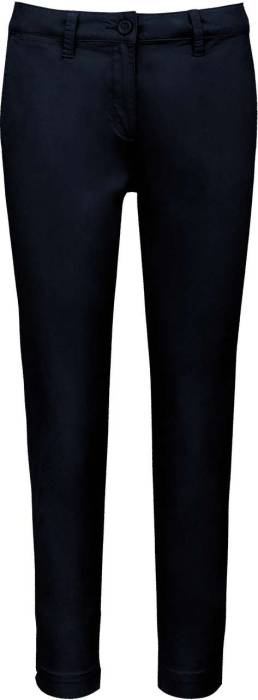 LADIES` ABOVE-THE-ANKLE TROUSERS - Washed Dark Navy, #0A1F52<br><small>UT-ka749wdnv-34</small>