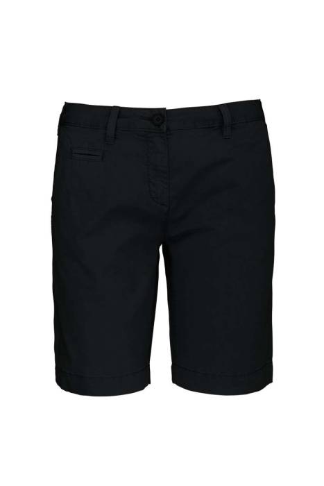 LADIES` WASHED EFFECT BERMUDA SHORTS - Washed Charcoal, #2C2E2F<br><small>UT-ka753wch-46</small>