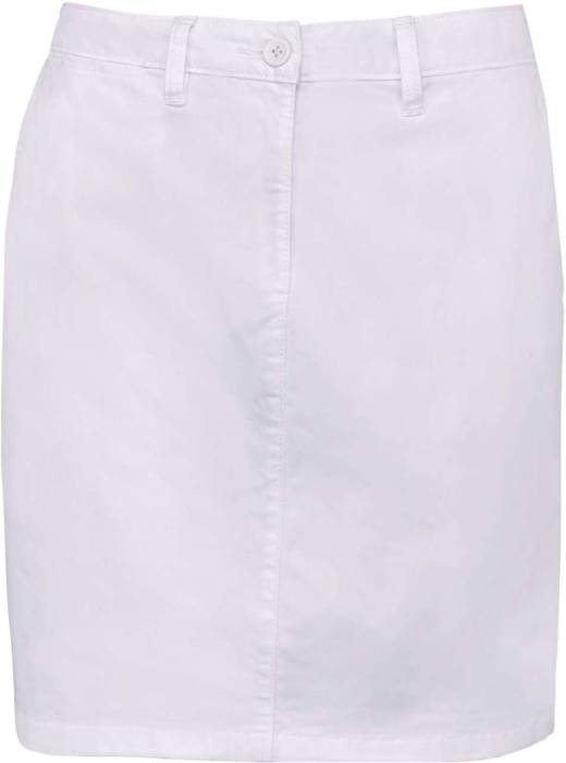 CHINO SKIRT - Washed White, #FFFFFF<br><small>UT-ka762wwh-38</small>