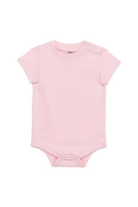 BABIES` SHORT-SLEEVED BODYSUIT - Pale Pink, #F2DBDF<br><small>UT-ka831pp-12m</small>