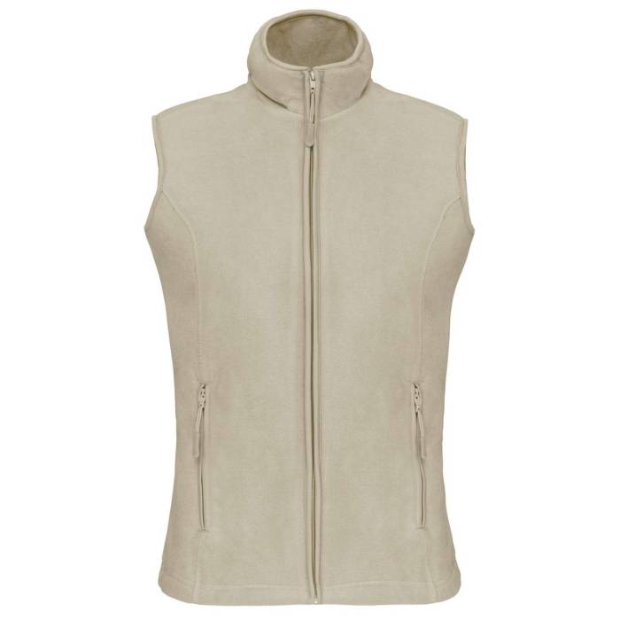 MELODIE - LADIES` MICROFLEECE GILET - Beige, #A79E70<br><small>UT-ka906be-4xl</small>