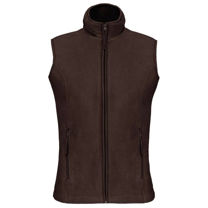 MELODIE - LADIES` MICROFLEECE GILET - Chocolate, #423132<br><small>UT-ka906co-l</small>