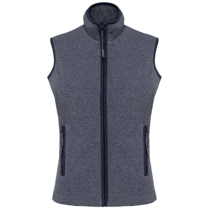MELODIE - LADIES` MICROFLEECE GILET - French Navy Heather, #30314D<br><small>UT-ka906fnvh-2xl</small>