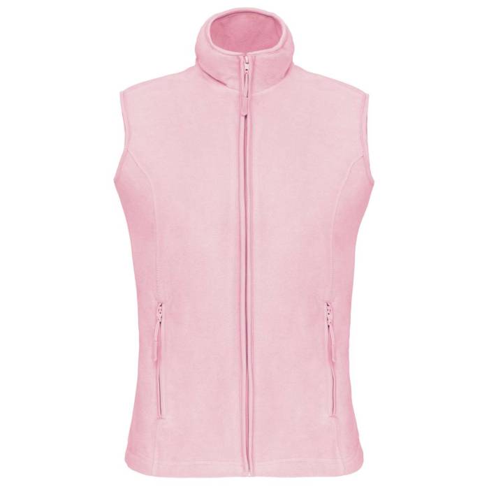 MELODIE - LADIES` MICROFLEECE GILET - Pale Pink, #F2DBDF<br><small>UT-ka906pp-l</small>