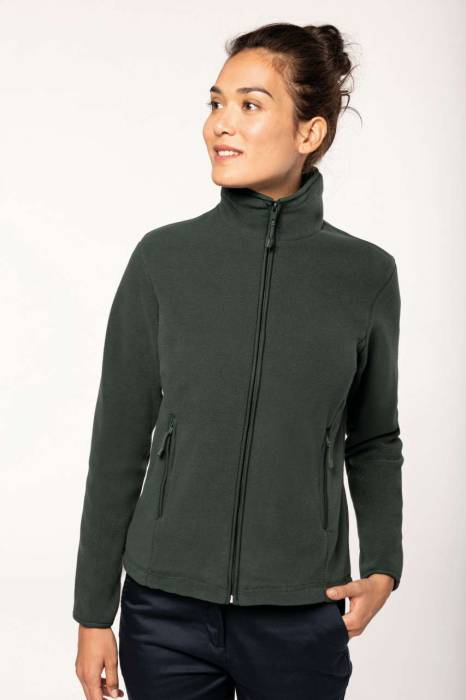 MAUREEN - LADIES` FULL ZIP MICROFLEECE JACKET - Fluorescent Yellow, #D1FF2E<br><small>UT-ka907fye-2xl</small>