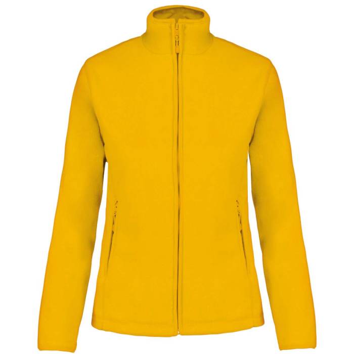 MAUREEN - LADIES` FULL ZIP MICROFLEECE JACKET - Yellow, #FFCB4F<br><small>UT-ka907ye-2xl</small>