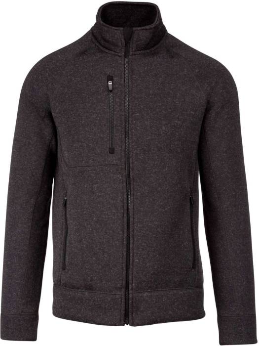 MEN`S FULL ZIP HEATHER JACKET - Dark Grey Melange, #332E2C<br><small>UT-ka9106dagm-s</small>