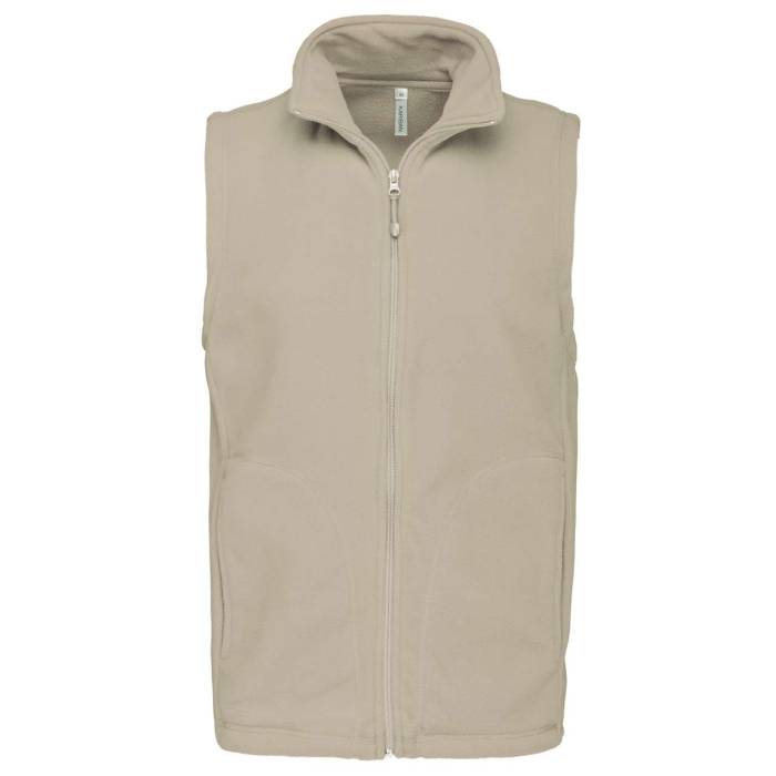 LUCA - MEN`S MICROFLEECE GILET - Beige, #A79E70<br><small>UT-ka913be-5xl</small>