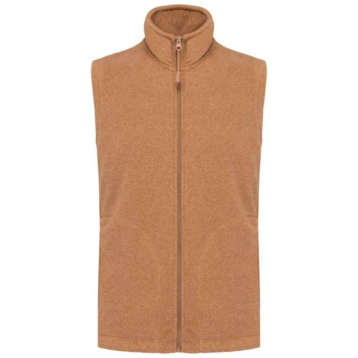 LUCA - MEN`S MICROFLEECE GILET - Camel Heather, #CC946C<br><small>UT-ka913cah-5xl</small>