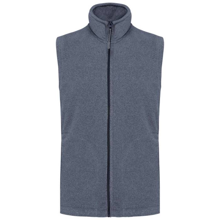 LUCA - MEN`S MICROFLEECE GILET - French Navy Heather, #30314D<br><small>UT-ka913fnvh-5xl</small>