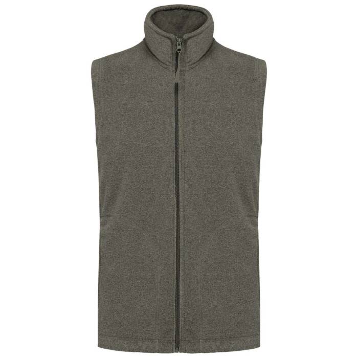 LUCA - MEN`S MICROFLEECE GILET - Green Marble Heather, #494c45<br><small>UT-ka913gmh-5xl</small>