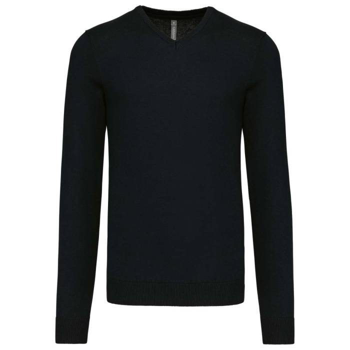 MEN’S V-NECK JUMPER - Black, #000000<br><small>UT-ka965bl-s</small>