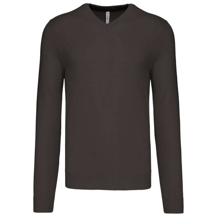 MEN’S V-NECK JUMPER - Dark Grey, #14202A<br><small>UT-ka965dg-4xl</small>