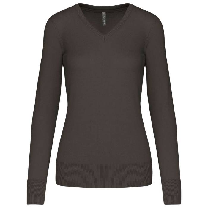 LADIES' V-NECK JUMPER