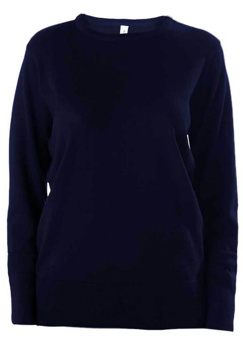LADIES` CREW NECK JUMPER - Navy, #021E2F<br><small>UT-ka968nv-3xl</small>