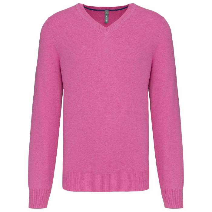 PREMIUM V-NECK JUMPER - Candy Pink Heather, #E579A9<br><small>UT-ka982cph-s</small>