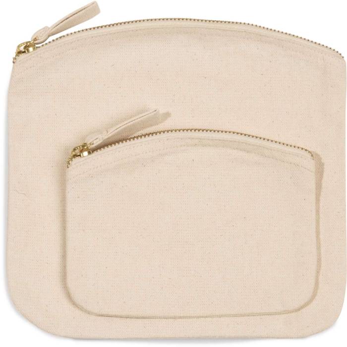 POUCH WITH ZIP FASTENING - Natural, #F4ECE0<br><small>UT-ki0742na-s</small>