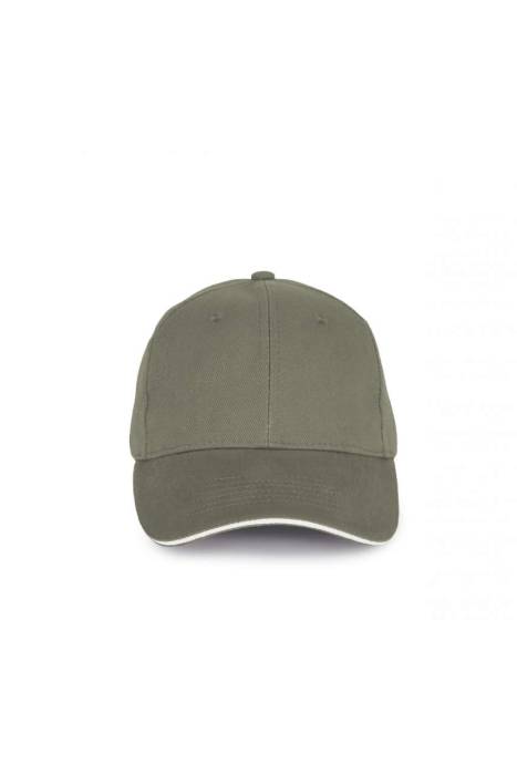CAP IN ORGANIC COTTON WITH CONTRASTING SANDWICH PEAK - 6 P...